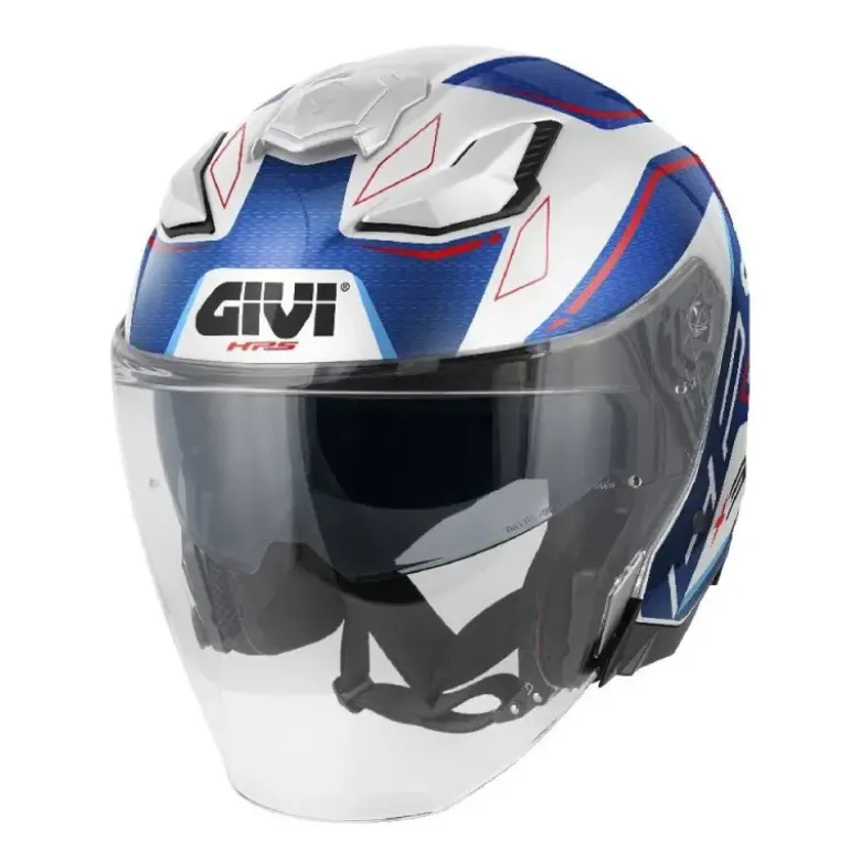 Casco Jet Givi X.31 Impact Bianco Blu Rosso Lucido