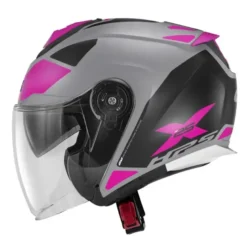 Casco Jet Givi X.25 Target Titanio Opaco Rosa