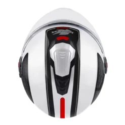 Casco Jet Kappa KV35 Dexter Bianco Lucido Nero Rosso