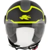 Casco Jet Kappa Shapes KV40 Nero Opaco Grigio Giallo