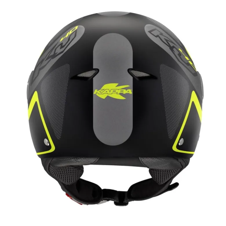 Casco Jet Kappa Shapes KV40 Nero Opaco Grigio Giallo