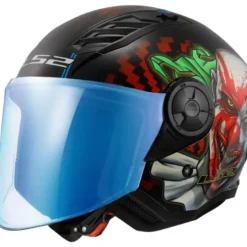 Casco Jet Ls2 OF616 Airflow 2 Happy Dreams Lucido con Visiera Aggiuntiva