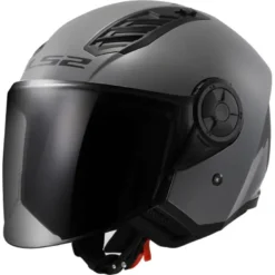 Casco Jet Ls2 OF616 Airflow 2 Solid Nardo Grey con Visiera Aggiuntiva