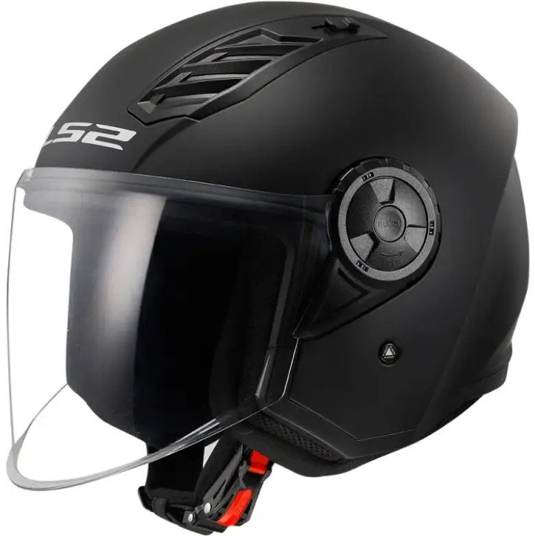 Casco Jet Ls2 OF616 Airflow 2 Solid Nero Opaco