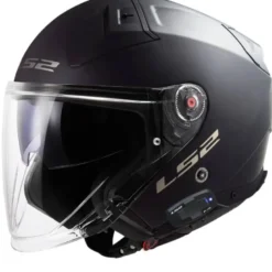 Casco Jet LS2 OF603 Iinfinity II Nero Opaco Con Interfono Cardo 4X Integrato