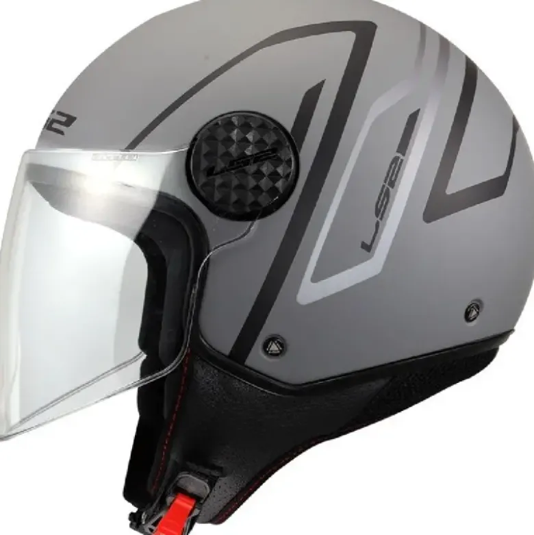 Casco Jet Ls2 OF558 Sphere Lux II Minim Nero Grigio Opaco