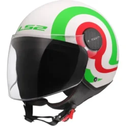 Casco Jet Ls2 OF558 Sphere Lux II Urby Bianco Verde Rosso