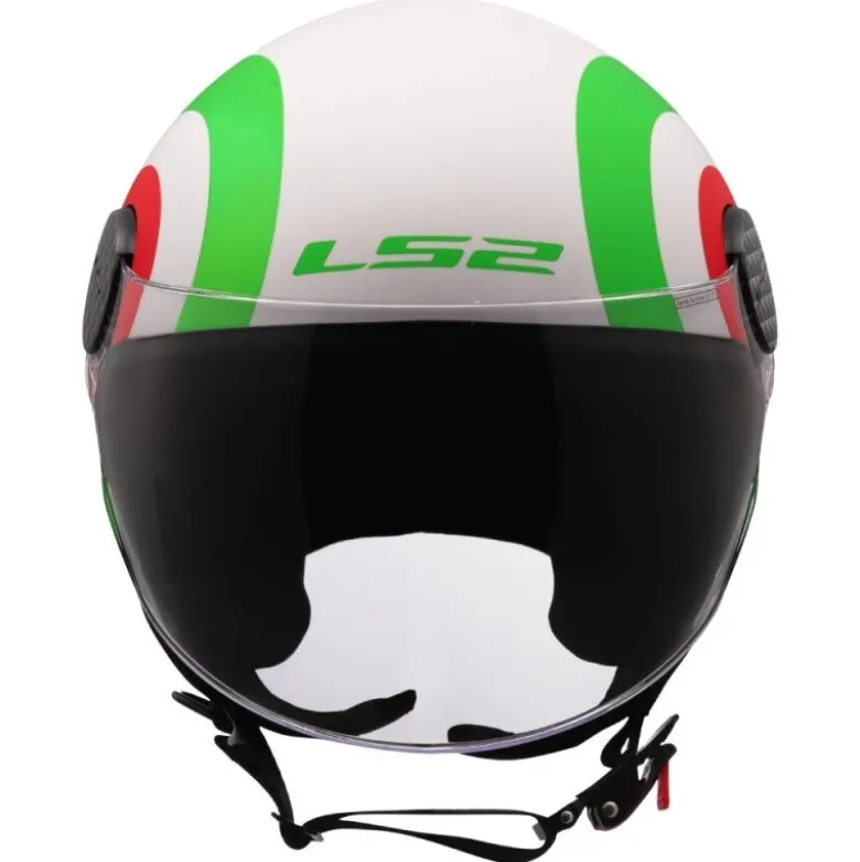 Casco Jet Ls2 OF558 Sphere Lux II Urby Bianco Verde Rosso