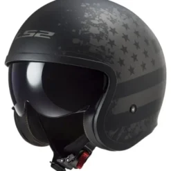 Casco Jet Ls2 OF599 Spitfire II Black Flag Nero Titanio Opaco