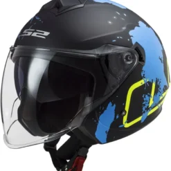 Casco Jet Ls2 OF573 Twister II Xover Opaco Nero Blu