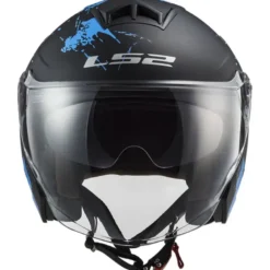 Casco Jet Ls2 OF573 Twister II Xover Opaco Nero Blu