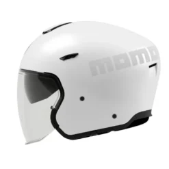 Casco Jet Momo Design Aero Mono Bianco Perla Opaco Grigio