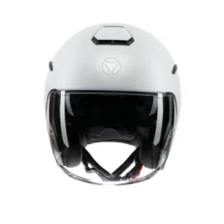 Casco Jet Momo Design Aero Mono Bianco Perla Opaco Grigio