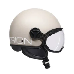 Casco Jet Momo Design Fgtr Classic Bianco Pastello Maltato Opaco