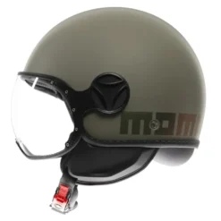 Casco Jet Momo Design Fgtr Classic Candy Flip Opaco Verde Bronzo