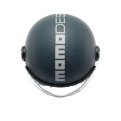 Casco Jet Momo Design Fgtr Classic Candy Ottanio Opaco Grigio Bianco