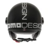 Casco Jet Momo Design Fgtr Classic Mono Opaco Nero Bianco