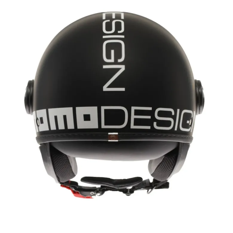 Casco Jet Momo Design Fgtr Classic Mono Opaco Nero Bianco