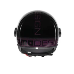 Casco Jet Momo Design Fgtr Classic Stripes Fucsia Glitter
