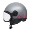 Casco Jet Momo Design Fgtr E2206 Classic Grigio Fucsia Fluo Opaco