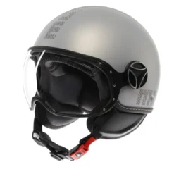Casco Jet Momo Design Fgtr Evo E2206 Hip Opaco Grigio Cerulean Grey