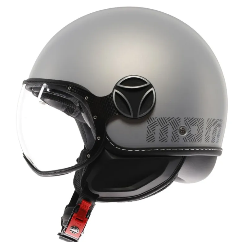 Casco Jet Momo Design Fgtr Evo E2206 Hip Opaco Grigio Cerulean Grey