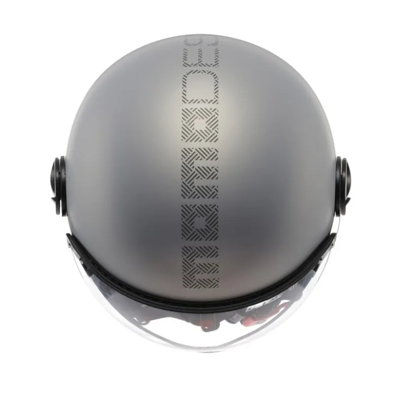 Casco Jet Momo Design Fgtr Evo E2206 Hip Opaco Grigio Cerulean Grey