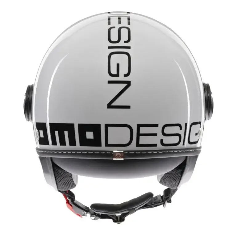Casco Jet Momo Design Fgtr Evo Mono Lucido Bianco Quarzo Nero