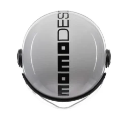 Casco Jet Momo Design Fgtr Evo Mono Lucido Bianco Quarzo Nero
