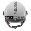 Casco Jet Momo Design Fgtr Evo Mono Lucido Bianco Quarzo Nero