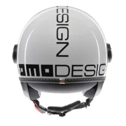 Casco Jet Momo Design Fgtr Evo Mono Lucido Bianco Quarzo Nero