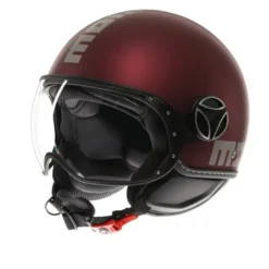 Casco Jet Momo Design Fgtr Evo Mono Opaco Amarena Argento