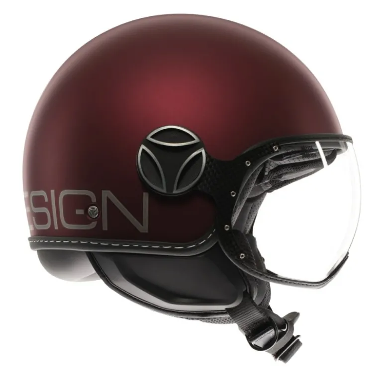 Casco Jet Momo Design Fgtr Evo Mono Opaco Amarena Argento