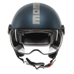 Casco Jet Momo Design Fgtr Evo Mono Opaco Avio Argento