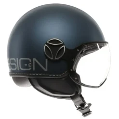 Casco Jet Momo Design Fgtr Evo Mono Opaco Avio Argento