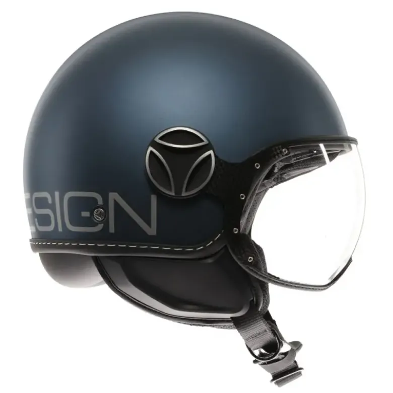 Casco Jet Momo Design Fgtr Evo Mono Opaco Avio Argento
