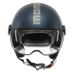 Casco Jet Momo Design Fgtr Evo Mono Opaco Avio Argento