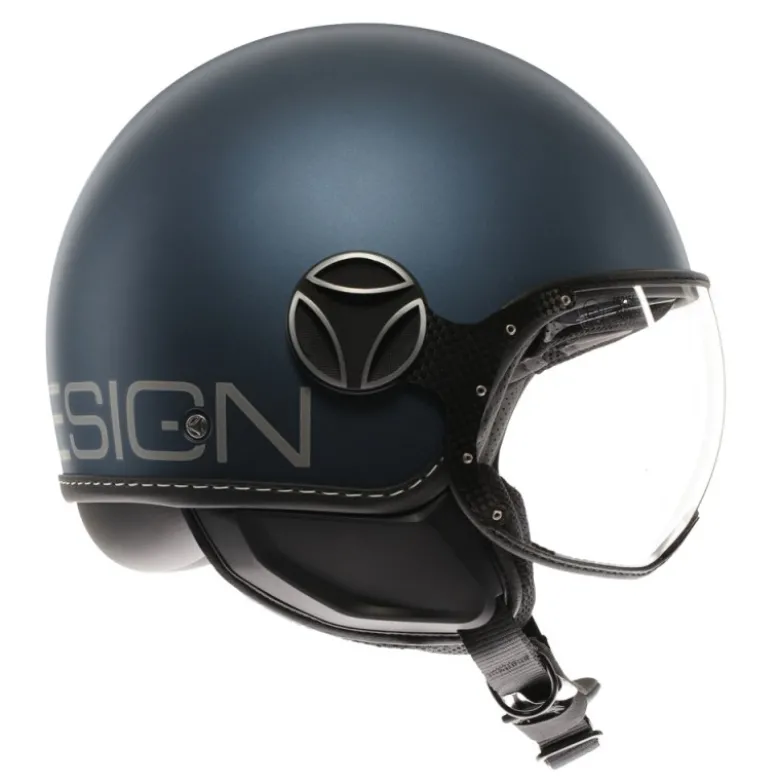 Casco Jet Momo Design Fgtr Evo Mono Opaco Avio Argento