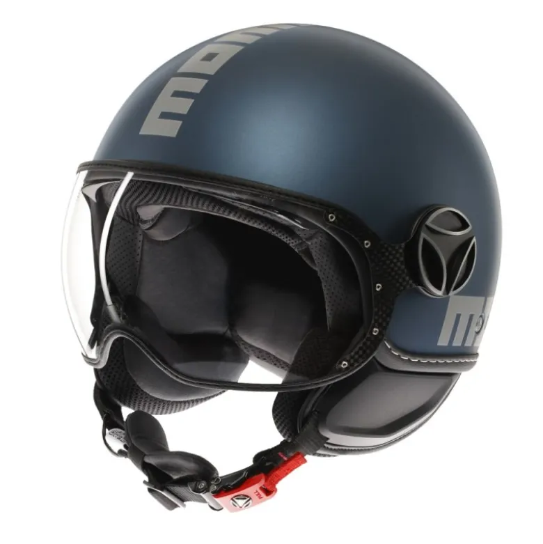 Casco Jet Momo Design Fgtr Evo Mono Opaco Avio Argento