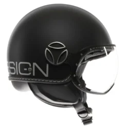 Casco Jet Momo Design Fgtr Evo Mono Opaco Nero Argento