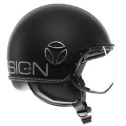 Casco Jet Momo Design Fgtr Evo Mono Opaco Nero Argento
