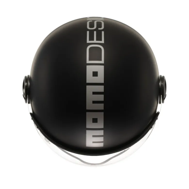 Casco Jet Momo Design Fgtr Evo Mono Opaco Nero Argento