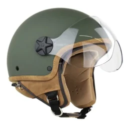 Casco Jet Motocubo 721 Ant Verde Militare