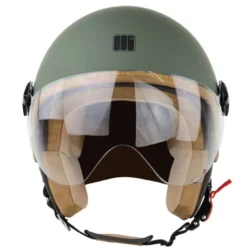 Casco Jet Motocubo 721 Ant Verde Militare
