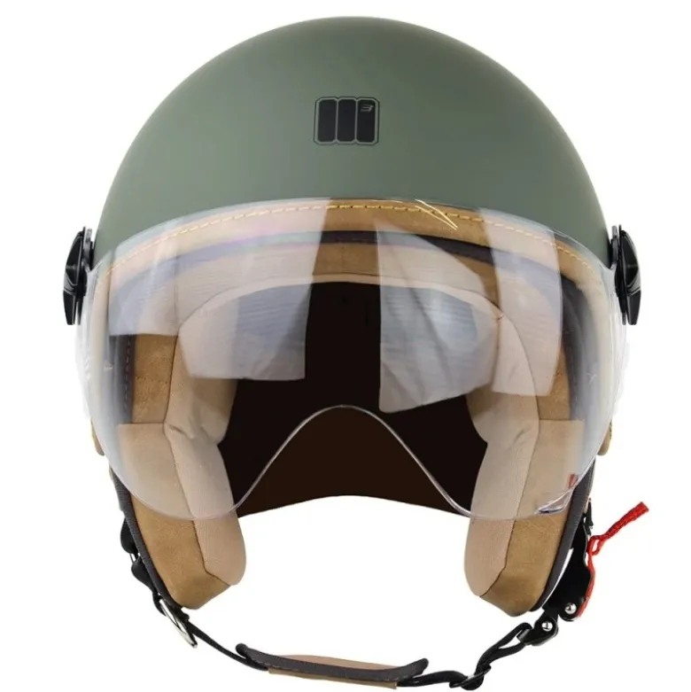 Casco Jet Motocubo 721 Ant Verde Militare