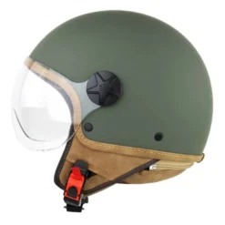 Casco Jet Motocubo 721 Ant Verde Militare