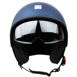 Casco Jet Motocubo 517 Beetle Blu Opaco