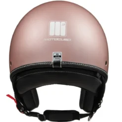 Casco Jet Motocubo 717 Beetle Rosa Oro