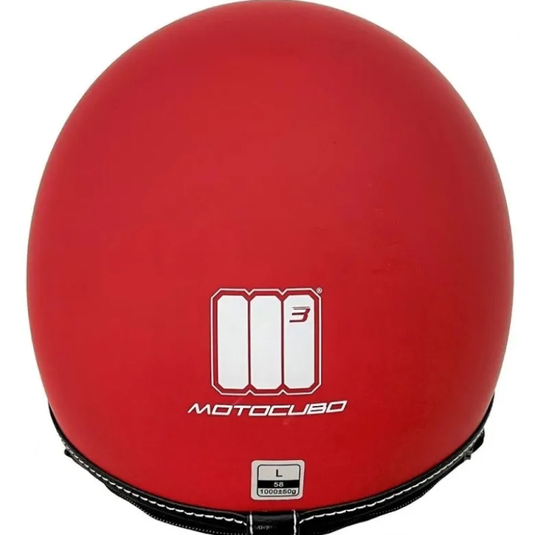 Casco Jet Motocubo 517 Beetle Rosso Opaco