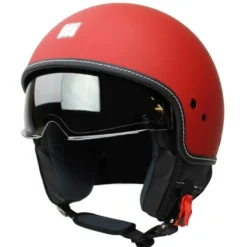 Casco Jet Motocubo 517 Beetle Rosso Opaco